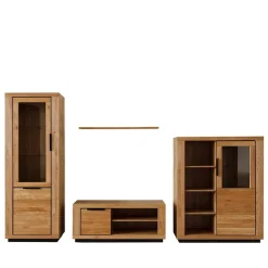 TV Anbauwand teilmassiv Set - Vlacoma (vierteilig)