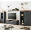 TV Anbauwand Wohnzimmermöbel Set - Lionel (vierteilig)