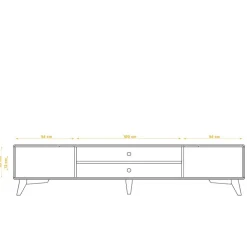 TV Board aus Wildeiche Massivholz & MDF - Diesta