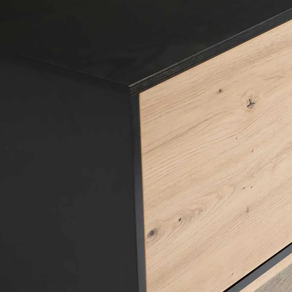 TV Board in Eiche und Schwarz - Heraklion