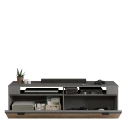 TV Board in Wildeiche NB & Grau - Scarlett