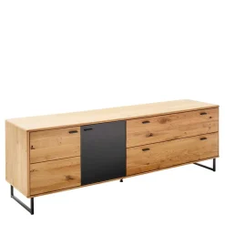 TV Board mit Glastür & Tür & zwei Schubladen - Flacona