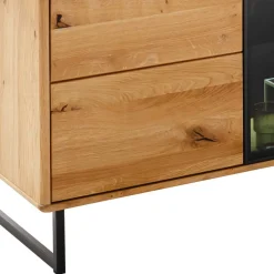 TV Board mit Glastür & Tür & zwei Schubladen - Flacona