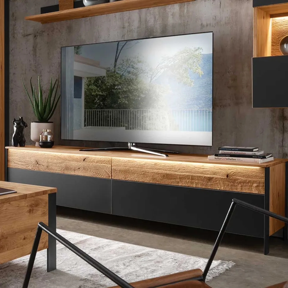 TV Board mit vier Schubladen & LED Licht - Viligrana