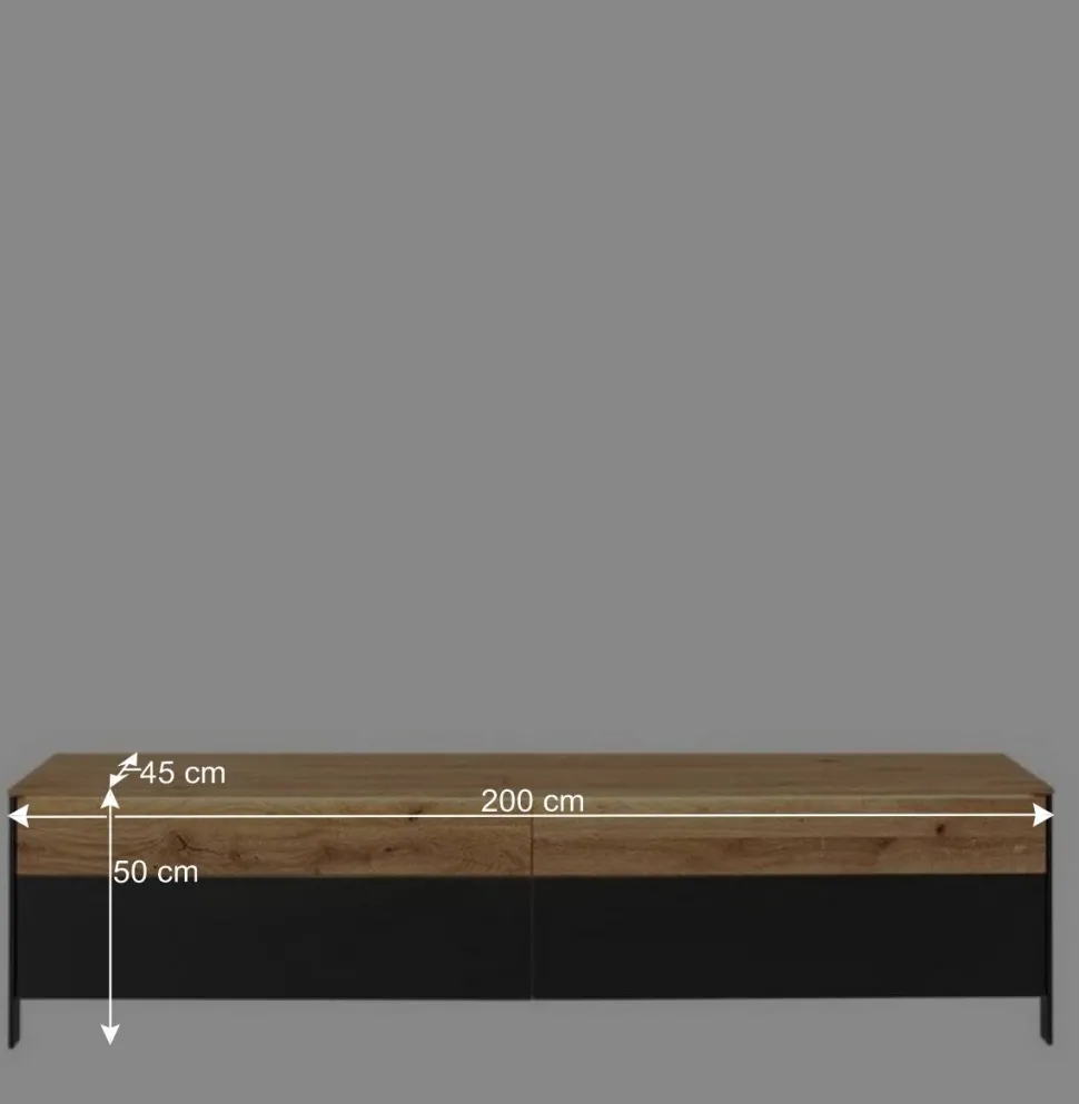 TV Board mit vier Schubladen & LED Licht - Viligrana