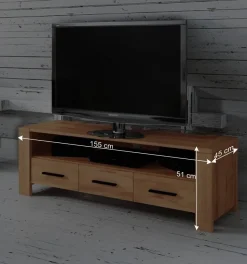 TV Board Mosniak aus Kernbuche Massivholz