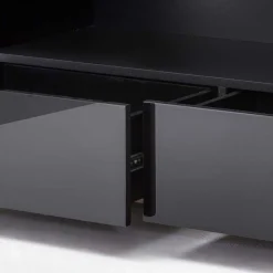 TV Hochglanz Lowboard in Schwarz - Ercurs