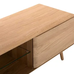 TV Kommode in Eiche Bianco massiv - Bakaras