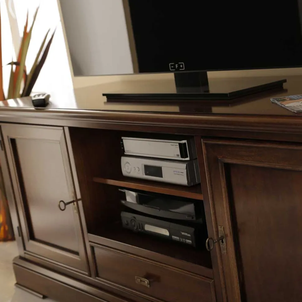 TV Kommode in Walnussfarben Antik - Istefanio