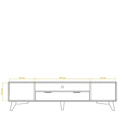 TV Lowboard aus Kernbuche Massivholz geölt - Junola I