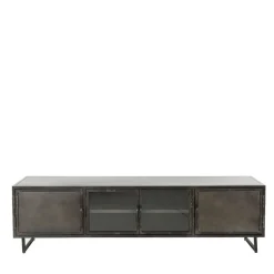 TV Lowboard aus Metall & Glas - Brayden