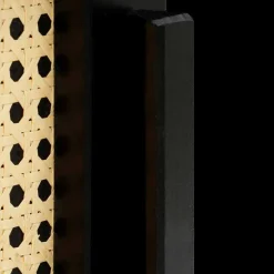 TV Lowboard in Dunkelbraun mit Wiener Geflecht - Santiana