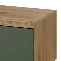 TV Lowboard in Graugrün und Wildeiche - Oliva
