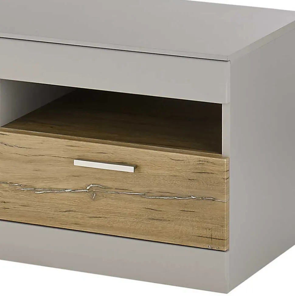 TV Lowboard in Hellgrau & Zinneiche NB - Lioscas