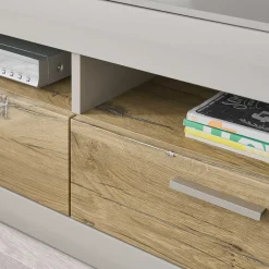 TV Lowboard in Hellgrau & Zinneiche NB - Lioscas