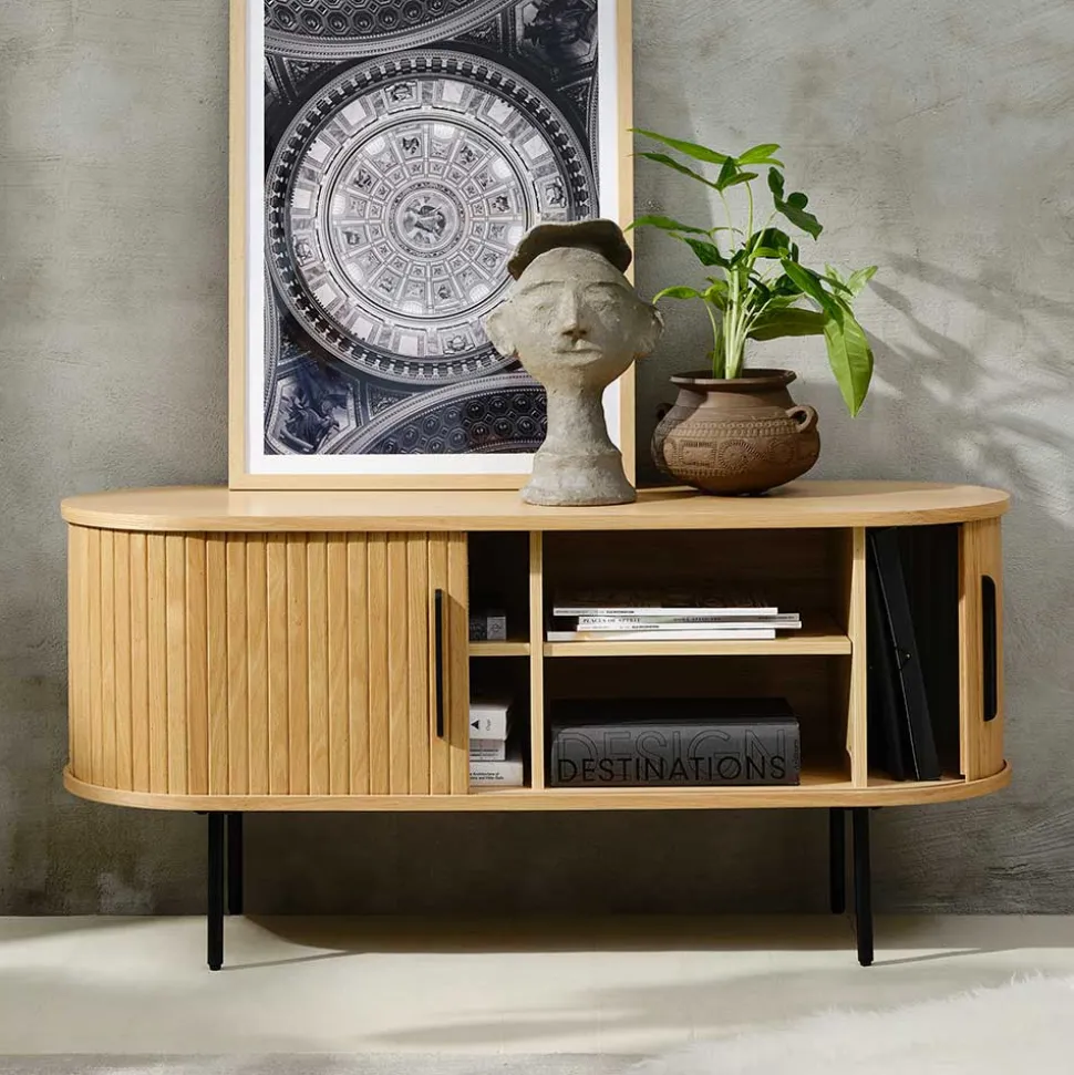 TV Lowboard in ovalem Design - Teorina