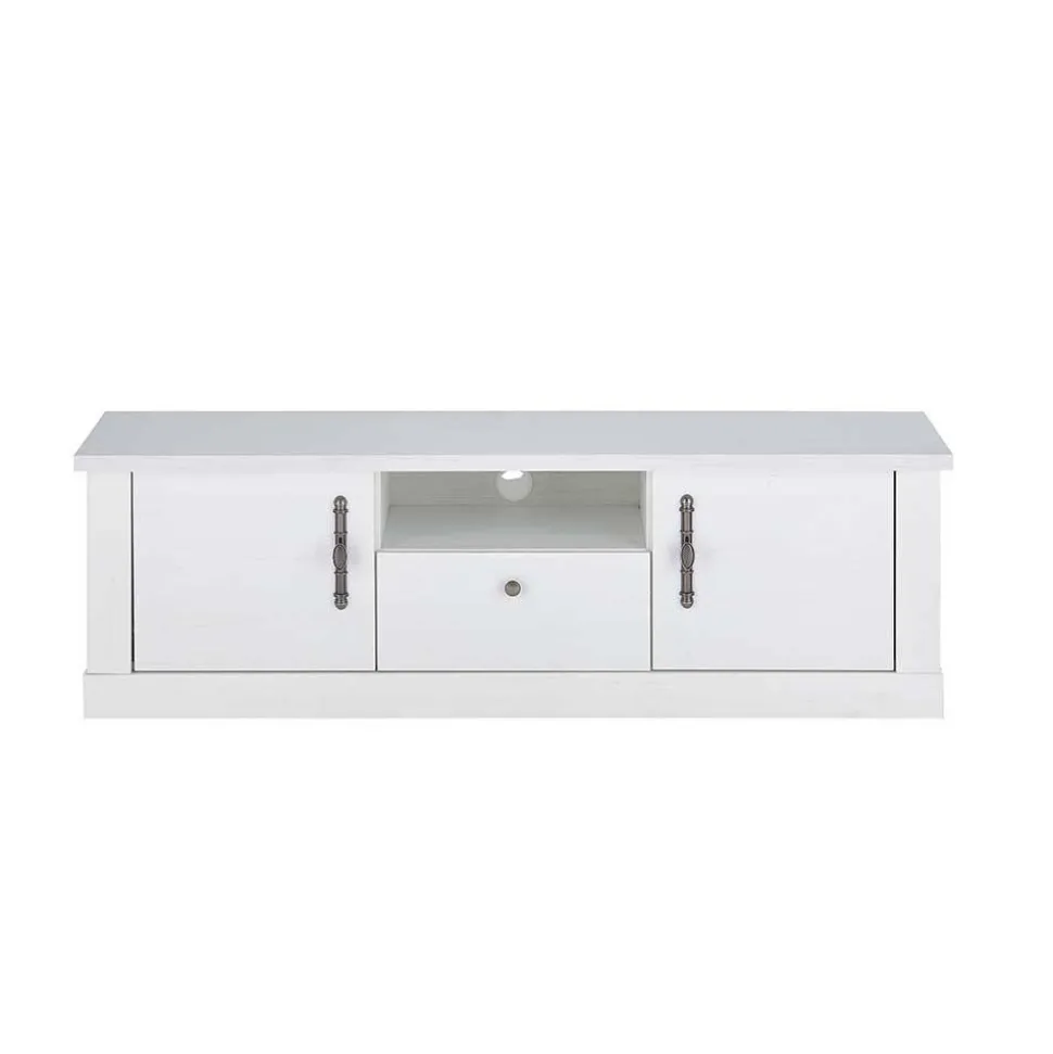 TV Lowboard in weißer Holzoptik Pinie - Liancos