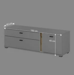 TV Lowboard mit LED Beleuchtung - Racelyn