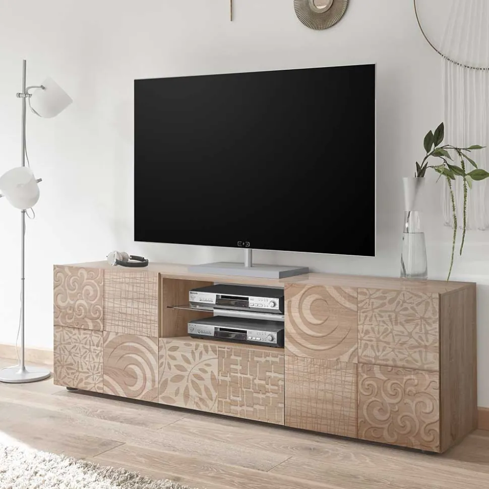 TV Lowboard mit Muster Print - Bielvas