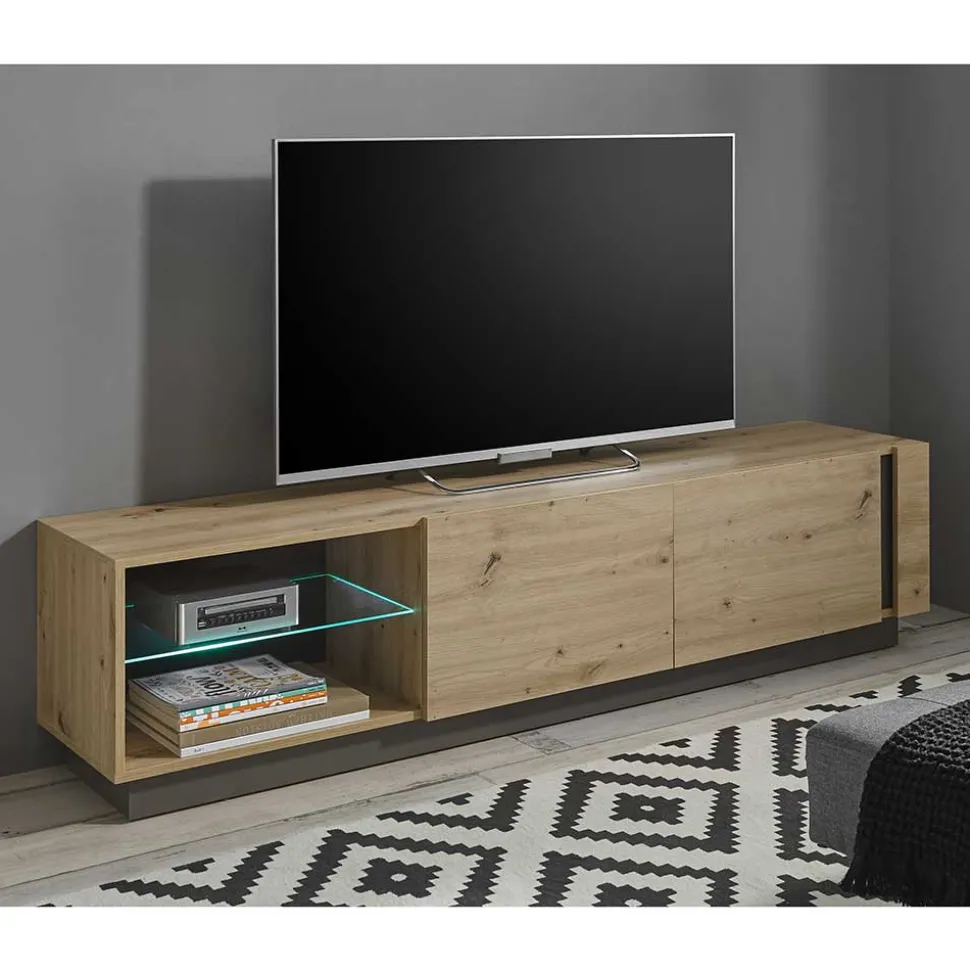 TV Lowboard mit Sockelgestell - 188 cm breit - Lairian