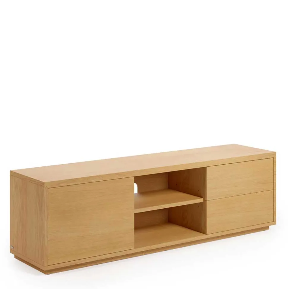 TV Lowboard mit zwei Schubladen & Tür - Elastian