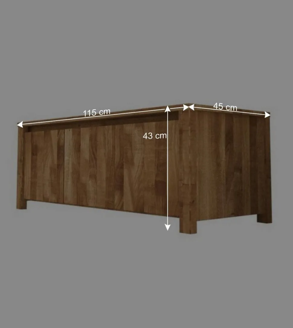 TV Lowboard Nadalia aus Wildeiche Massivholz