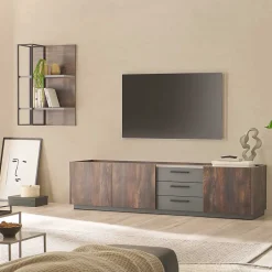 TV Lowboard und Wandregal Set - Mundo (zweiteilig)