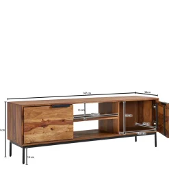 TV Schrank aus Sheesham Massivholz - Placer