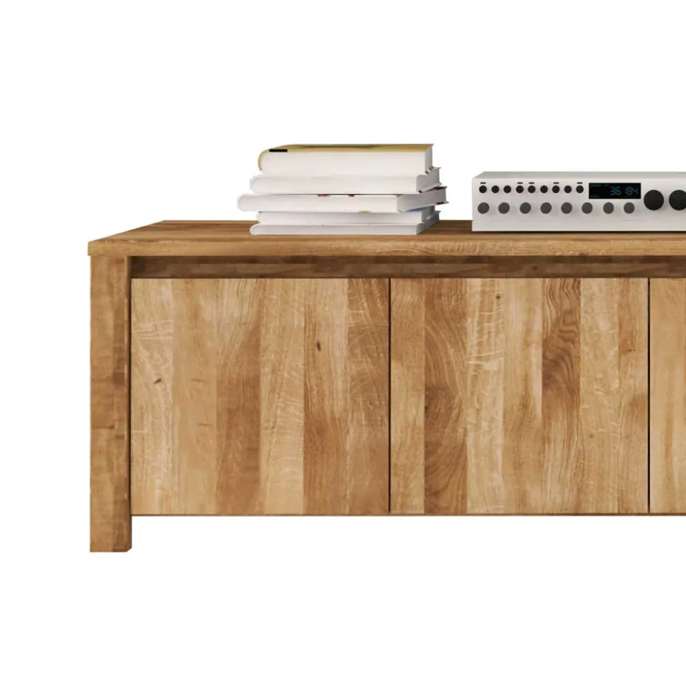 TV Sideboard Nadalia aus Wildeiche Massivholz