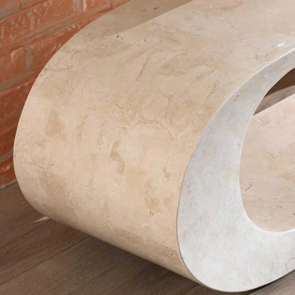 TV Tisch Filicudia in Creme Weiß