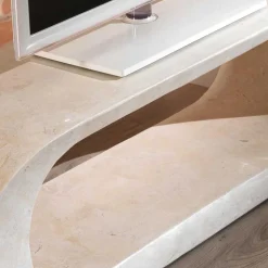 TV Tisch Filicudia in Creme Weiß