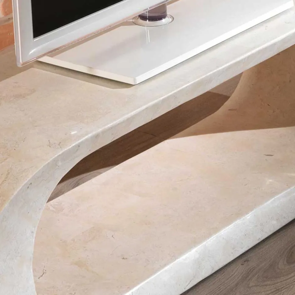 TV Tisch Filicudia in Creme Weiß