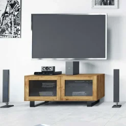 TV Tisch Manzey aus Wildeiche Massivholz