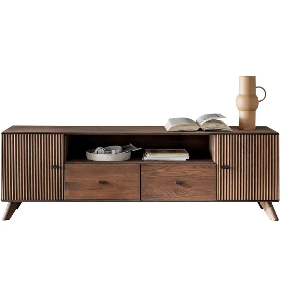 TV Unterschrank aus Kernbuche massiv in Braun - Malawi