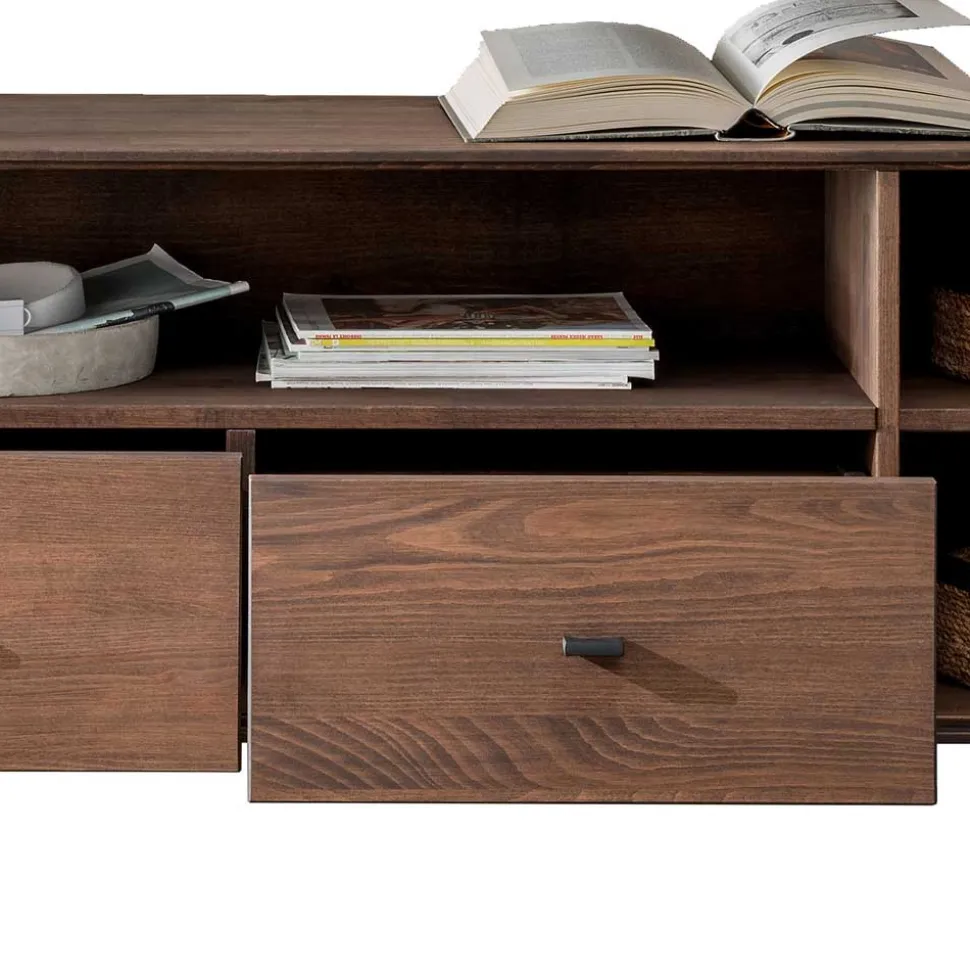 TV Unterschrank aus Kernbuche massiv in Braun - Malawi