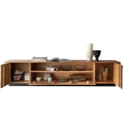 TV Unterschrank aus Wildeiche mit Metallgriffen - Ilfred