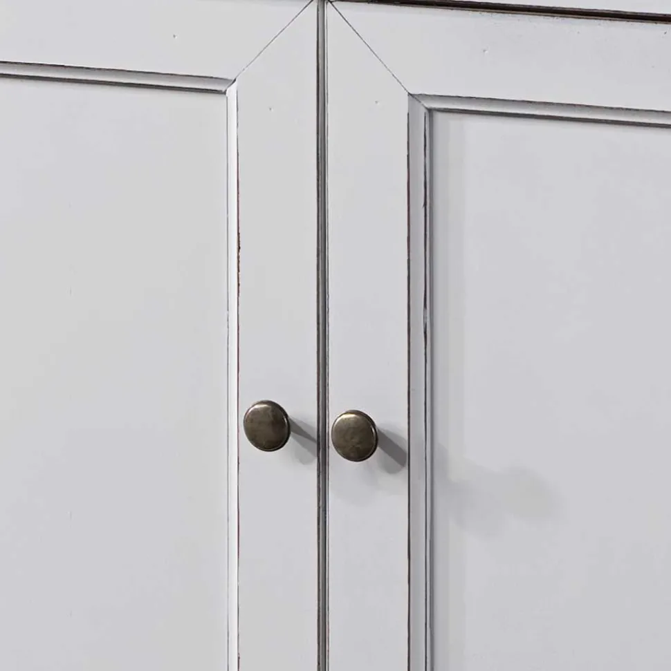 TV Unterschrank für Ecke in Weiß - Zarinas