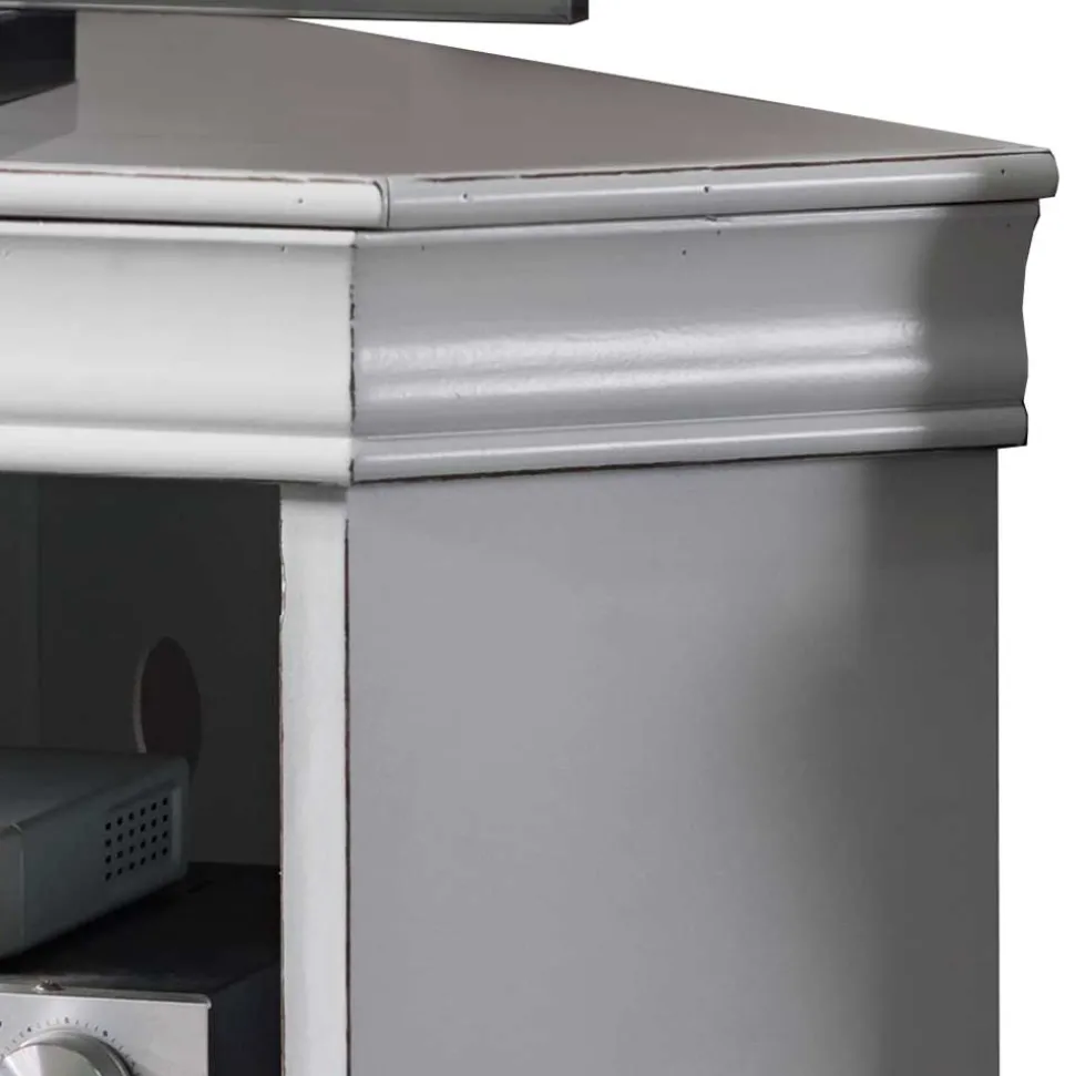 TV Unterschrank für Ecke in Weiß - Zarinas