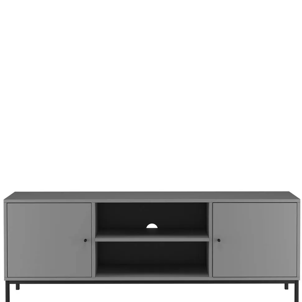 TV Unterschrank in Grau mit Schwarz - Lagista