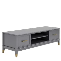 TV Unterschrank in Grau und Gold - Tamila