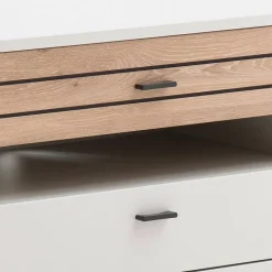 TV Unterschrank in Lichtgrau mit Wildeiche - Ballina