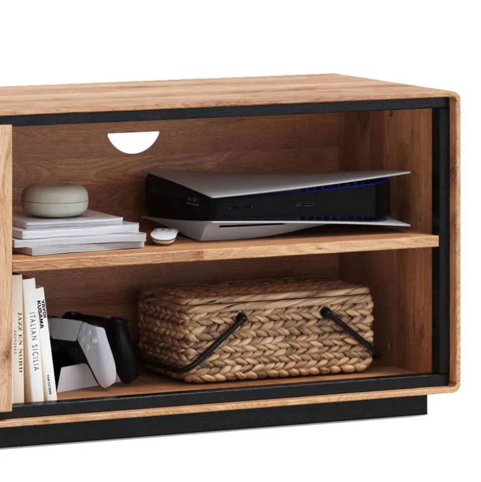TV Unterschrank mit Hirnholz Applikation - Shipper