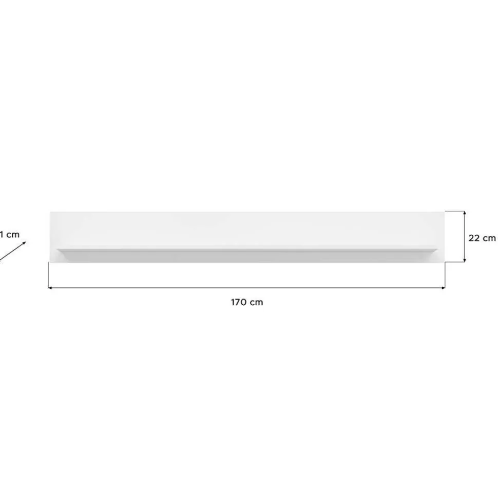 TV Wohnkombination hochglänzend in Weiß - Gomata (vierteilig)