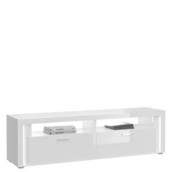 TV Wohnkombination hochglänzend in Weiß - Gomata (vierteilig)