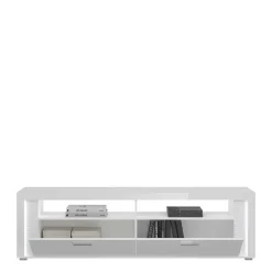 TV Wohnkombination hochglänzend in Weiß - Gomata (vierteilig)