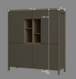 TV Wohnwand in Eukalyptus und Eiche Optik - Promo (dreiteilig)