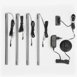 TV Wohnwand in Hellgrau & Zinneiche - Lioscas (fünfteilig)