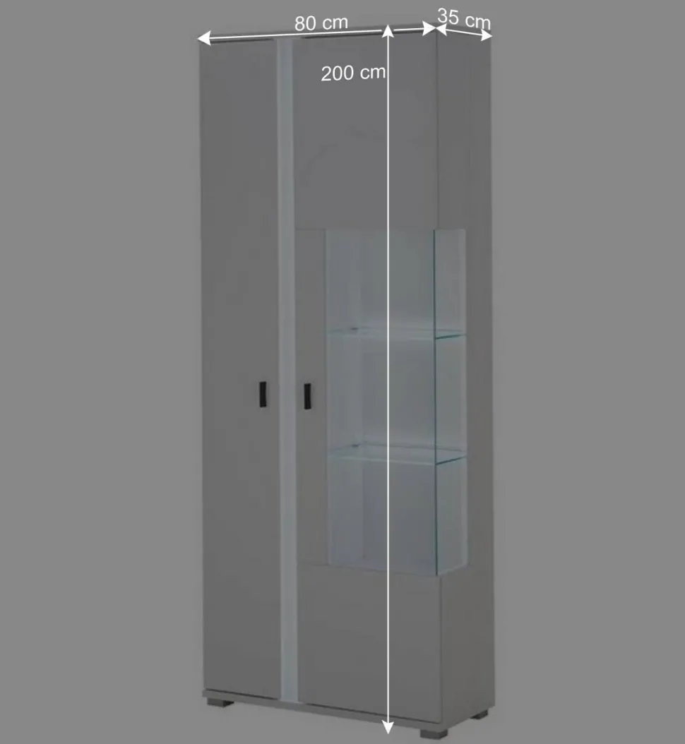 TV Wohnwand Kombi mit Licht - Tirol (dreiteilig)