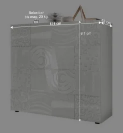 TV Wohnwand Schränke in Weiß - Vascaub (dreiteilig)