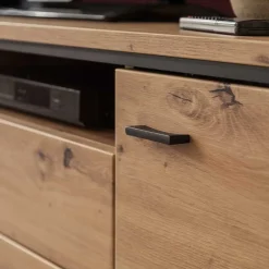 TV Wohnwand Set in Dekor Eiche - Nikdus (dreiteilig)